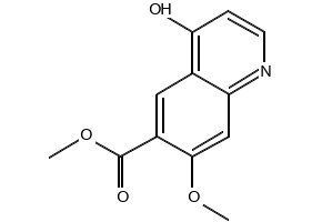 Methyl 7-Methoxy-4-oxo-1,4-dihydroquinoline-6-carboxylate structure, CAS 205448-65-3