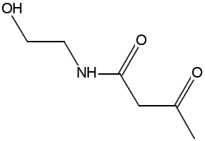 N-(2-hydroxyethyl)acetoacetamide structure, CAS 24309-97-5