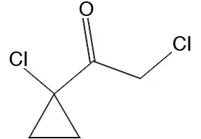 Ethanone, 2-chloro-1-(1-chlorocyclopropyl)- (9CI) structure, CAS 120983-72-4