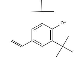 2,6-di-tert-butyl-4-vinyl-phenol structure, CAS 19263-36-6