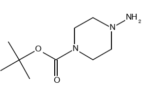 4-Amino-piperazine-1-carboxylic acid tert-butyl ester structure, CAS 118753-66-5