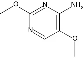 2,5-Dimethoxy-4-aminopyrimidine structure, CAS 6960-17-4