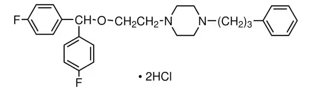 Piperazine,1-[2-[bis(4-fluorophenyl)methoxy]ethyl]-4-(3-phenylpropyl)-, hydrochloride(1:2) structure, CAS 67469-78-7
