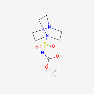 (1,4-iazabicyclo[2.2.2]octan-1-ium-1-ylsulfonyl)(tert-butoxycarbonyl)amide structure, CAS 1375958-75-0