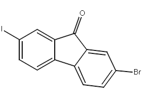 2-Bromo-7-chloro-9-fluoren-one structure, CAS 96463-26-2