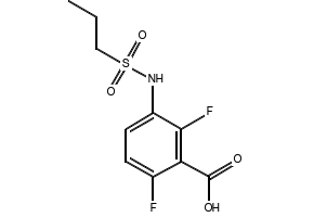 2,6-Difluoro-3-(propylsulfonaMido)benzoic acid structure, CAS 1103234-56-5