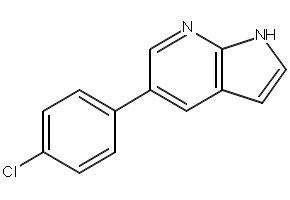 5-(4-chlorophenyl)-1H-pyrrolo[2,3-b]pyridine structure, CAS 918516-27-5