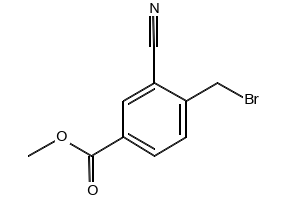 4-(Bromomethyl)-3-cyanoBenzoic acid methyl ester structure, CAS 219519-17-2