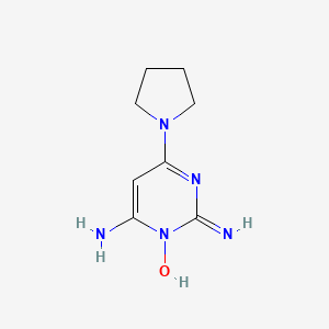 PYRROLIDINYL DIAMINOPYRIMIDINE OXIDE structure, CAS 55921-65-8
