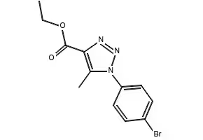 1-(4-Bromophenyl)-5-methyl-1H-1,2,3-triazole-4-carboxylic acid ethyl ester structure, CAS 361990-21-8