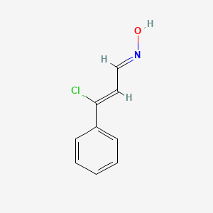 (1E,2Z)-3-chloro-3-phenylacrylaldehyde oxime structure, CAS 72806-43-0