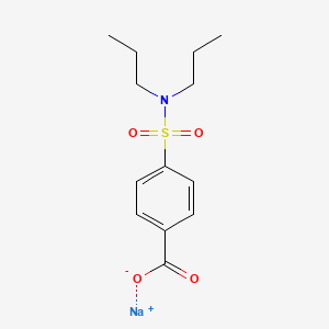 4-[(Dipropylamino)sulfonyl]benzoic acid sodium salt structure, CAS 23795-03-1
