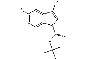 tert-butyl 3-bromo-5-chloro-1H-indole-1-carboxylate structure, CAS 1303543-80-7