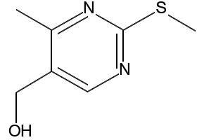 (5-methyl-2-(methylthio)pyrimidin-4-yl)methanol structure, CAS 17759-40-9