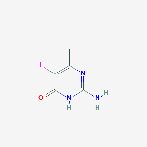 2-Amino-5-iodo-6-methyl-4-pyrimidinol structure, CAS 22294-57-1