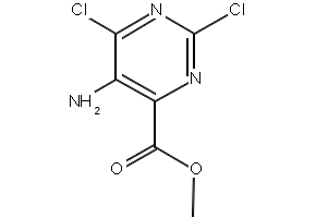 Methyl 5-amino-2,6-dichloropyrimidine-4-carboxylate structure, CAS 502184-51-2