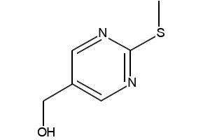 5-(Hydroxymethyl)-2-(methylthio)pyrimidine structure, CAS 19858-50-5