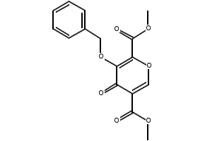 4-Oxo-3-(phenylMethoxy)-4H-pyran-2,5-dicarboxylic acid 2,5-diMethyl ester structure, CAS 1246616-66-9