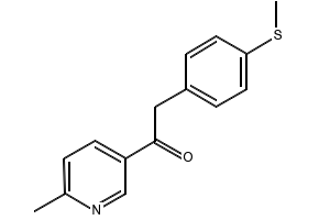 1-(6-Methylpyridin-3-yl)-2-[4-(methylthio)phenyl]ethanone structure, CAS 221615-72-1