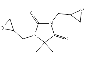 5,5-dimethyl-1,3-bis(oxiranylmethyl)imidazolidine-2,4-dione structure, CAS 28906-98-1