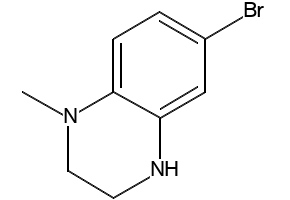 6-BroMo-1-Methyl-1,2,3,4-tetrahydroquinoxaline structure, CAS 912284-82-3