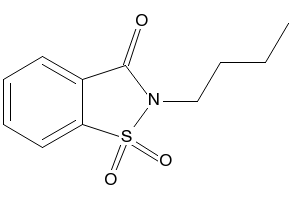 Butylbenisothiazolene structure, CAS 7499-96-9