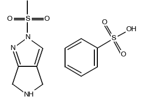 2-(methylsulfonyl)-2,4,5,6-tetrahydropyrrolo[3,4-c]pyrazole structure, CAS 1280210-80-1