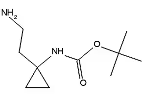 tert-butyl (1-(2-aminoethyl)cyclopropyl)carbamate structure, CAS 753023-60-8