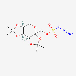 2,3:4,5 Bis-O-(1-Methyl ethylidene)-Fructopyranose azido sulphate structure, CAS 106881-35-0