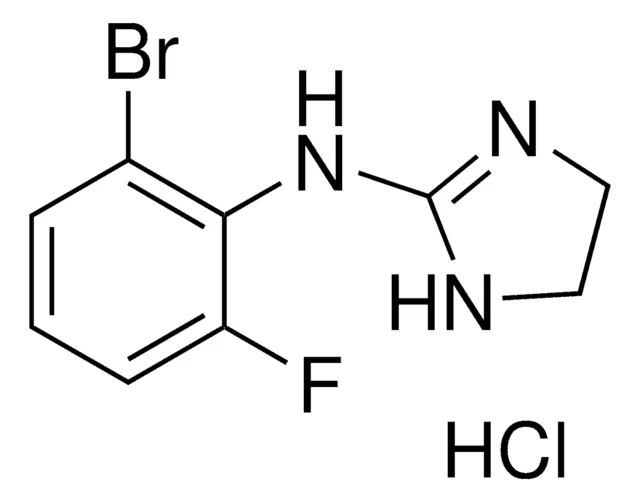 1H-Imidazol-2-amine, N-(2-bromo-6-fluorophenyl)-4,5-dihydro-, monohydrochloride structure, CAS 65896-14-2