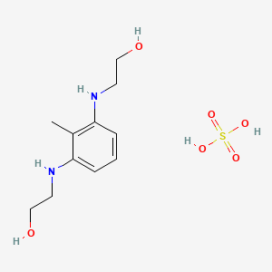 2,6-Bis(2-hydroxyethylamino)toluene sulfate structure, CAS 144930-25-6