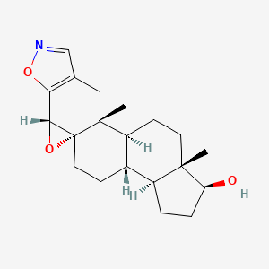 4alpha,5-epoxy-5alpha-androst-2-eno[2,3-d]isoxazol-17beta-ol structure, CAS 20051-76-7