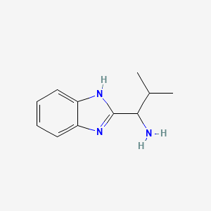 1H-Benzimidazole-2-methanamine,alpha-(1-methylethyl)-,(S)-(9CI) structure, CAS 59653-66-6