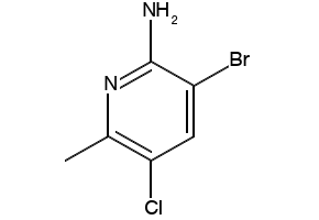 3-broMo-5-chloro-6-Methylpyridin-2-aMine structure, CAS 952948-94-6