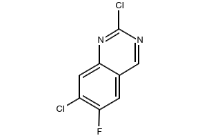 Quinazoline, 2,7-dichloro-6-fluoro- structure, CAS 1512749-33-5