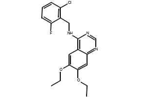 2-Quinazolinamine, 4-chloro-6,7-diethoxy- structure, CAS 221698-92-6