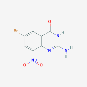 4(3H)-Quinazolinone, 2-amino-6-bromo-8-nitro- structure, CAS 130148-54-8