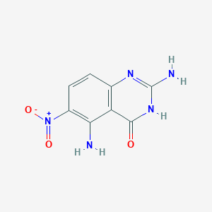 4(3H)-Quinazolinone, 2,5-diamino-6-nitro- structure, CAS 103884-20-4