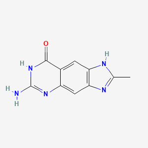 8H-Imidazo[4,5-g]quinazolin-8-one, 6-amino-3,7-dihydro-2-methyl- structure, CAS 1001242-99-4