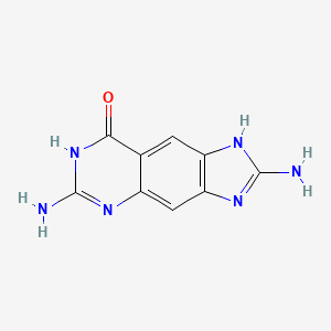 8H-Imidazo[4,5-g]quinazolin-8-one, 2,6-diamino-3,7-dihydro- structure, CAS 1001242-71-2