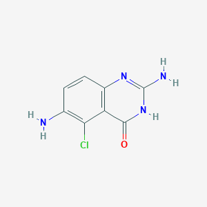 4(3H)-Quinazolinone, 2,6-diamino-5-chloro- structure, CAS 143745-30-6