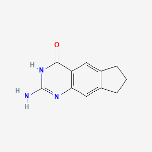 4H-Cyclopenta[g]quinazolin-4-one, 2-amino-1,6,7,8-tetrahydro- structure, CAS 743420-65-7