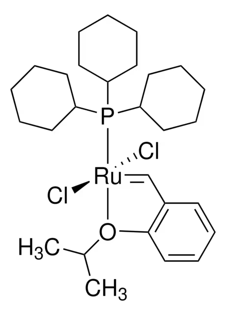 Dichloro(2-isopropoxyphenylmethylene)(tricyclohexylphosphine)ruthenium (II) structure, CAS 203714-71-0