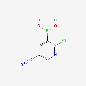 2-Chloro-5-cyanopyridin-3-ylboronic acid structure, CAS 957060-96-7