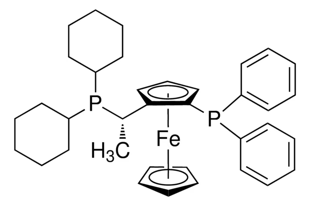 (S)-(-)-1-[(Rp)-2-(Diphenylphosphino)ferrocenyl]-ethyldicyclohexylphosphine structure, CAS 162291-02-3