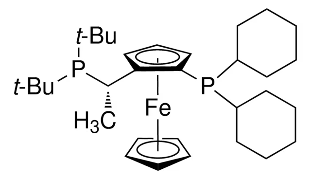 (S)-1-[(RP)-2-(Dicyclohexylphosphino)ferrocenyl]ethyldi-tert-butylphosphine structure, CAS 1246841-00-8