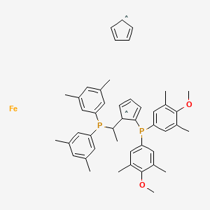 (S)-1-{(RP)-2-[Bis(4-methoxy-3,5-dimethylphenyl)phosphino]ferrocenyl}ethyldi(3,5-xylyl)phosphine structure, CAS 849924-48-7