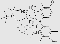(S)-1-[(RP)-2-[Bis(4-methoxy-3,5-dimethylphenyl)phosphino]ferrocenyl}ethyldi-tert-butylphosphine structure, CAS 849924-40-9