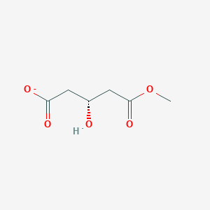 Pentanedioic acid, 3-hydroxy-, monomethyl ester, (R)- structure, CAS 87118-53-4