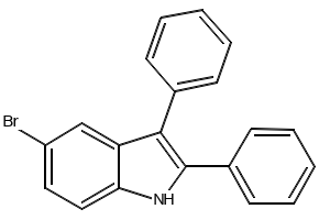 5-broMo-2,3-diphenyl-1H-indole structure, CAS 1259224-11-7